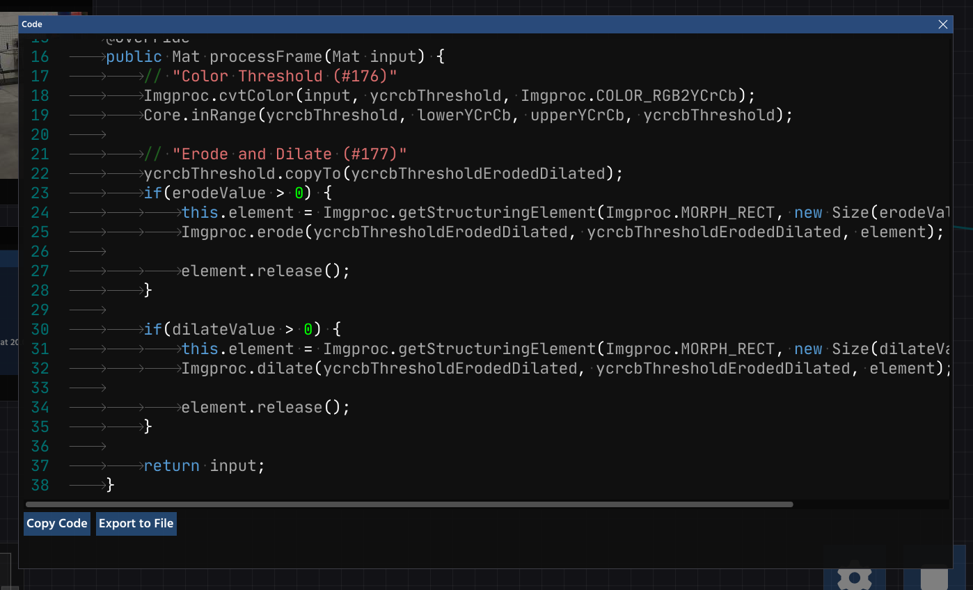 PaperVision's code generation feature