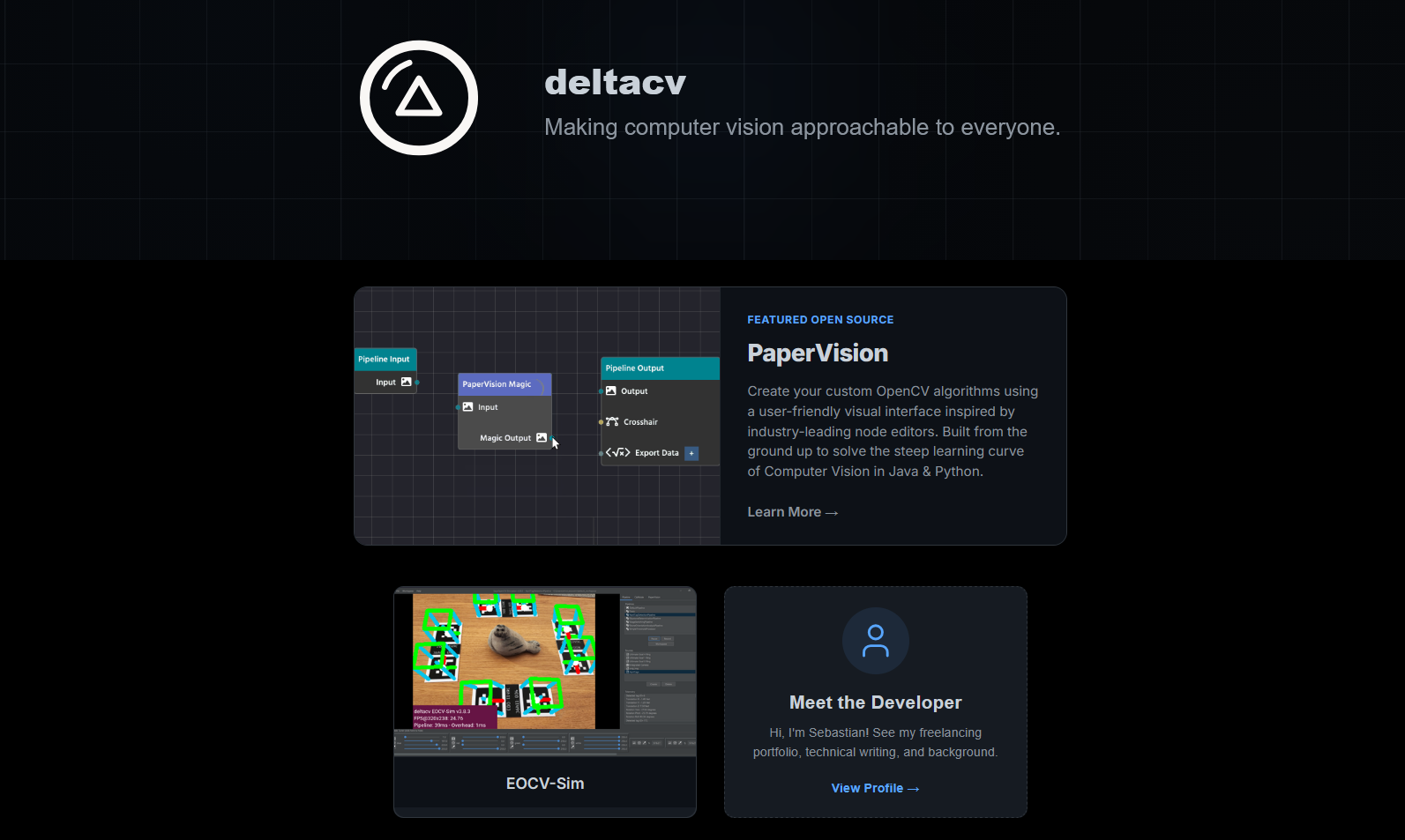 The 'deltacv' Website